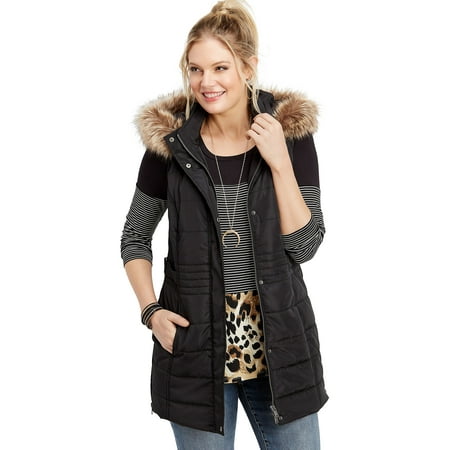 Long Hooded Puffer Vest