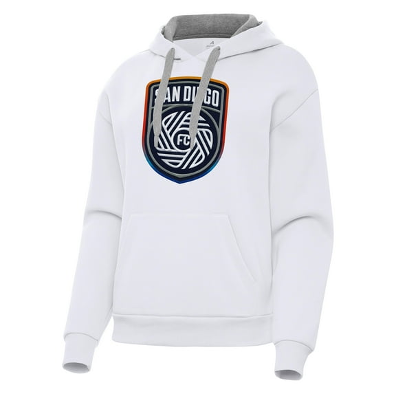 Women's Antigua White San Diego FC Victory Pullover Hoodie