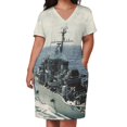 thumbnail image 2 of USS FEARL (MSO-442)-vestido holgado con bolsillos para mujer ropa de verano, 2 of 6