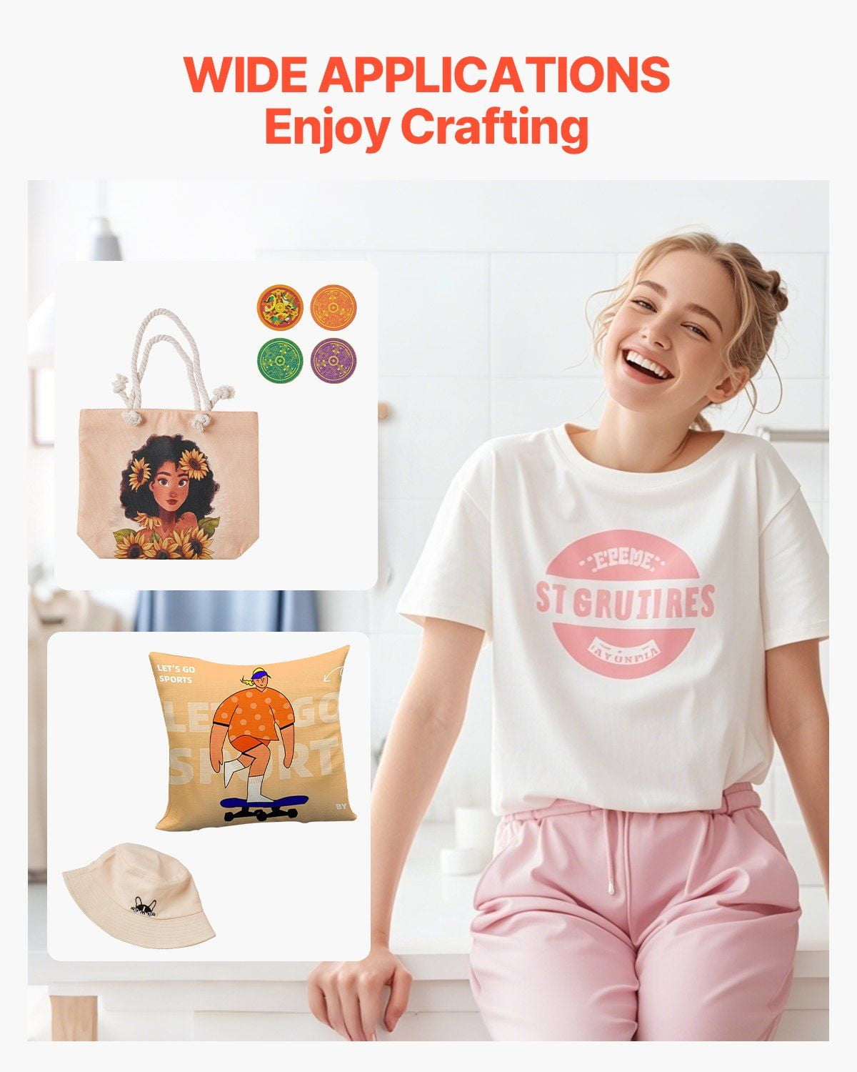 2-in-1 Sublimation Heat Press 15x15 Inch for Custom Apparel & Accessories