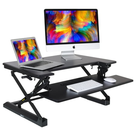 Ollieroo Height Adjule Standing Desk Converter Sit To Stand Up Ollieroo Height Adjule Standing Desk Converter Sit To Stand Up Riser 35 Black Computer