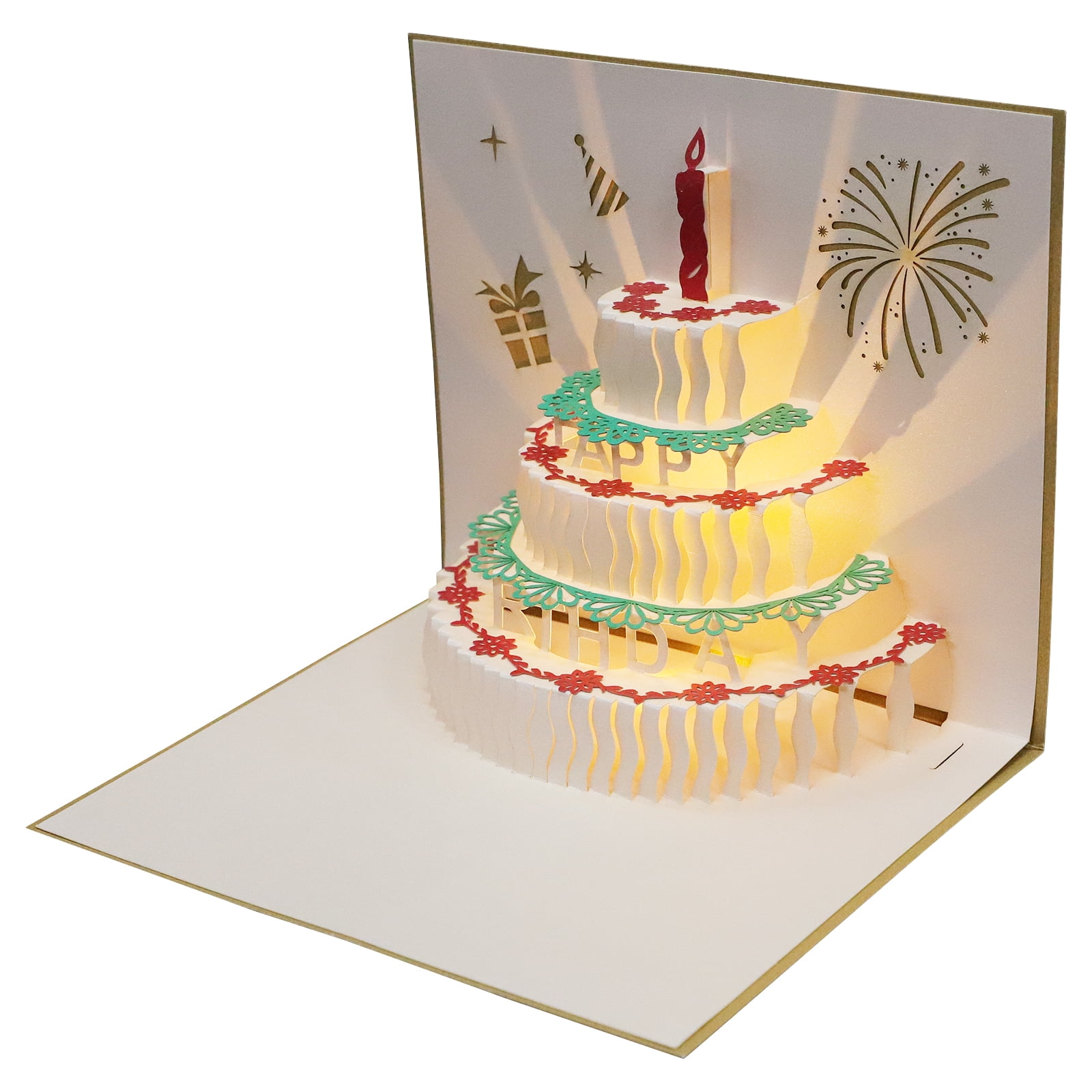 Birthday Greeting Card Music Light up Blessing Card Birthday Greeting Card