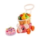 thumbnail image 5 of Carrito de compras para niños, carrito de supermercado de juguete, carrito de supermercado, juego de rol, corte Rosa roja, 5 of 9