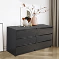 thumbnail image 6 of Historyli Go5H 6-Drawer Double Dresser With 6 Wide Drawers, Anti Tilt Device Makeup Vanities Desk, Modern Dressing Table For Girl, Women Bedroom, Living Room, Hallway, 6 of 8