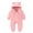 Pink, variant on Godderr Baby Girls Boys Snowsuit 6 Months-3 Years Fleece Jacket Ears Hooded Jumpsuit Infant Onesie Winter Romper Outwear