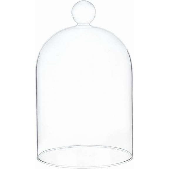 1 pc Arch Glass Dome Cover Decorative Display Case Cloche Bell Jar Clear 121x190mm