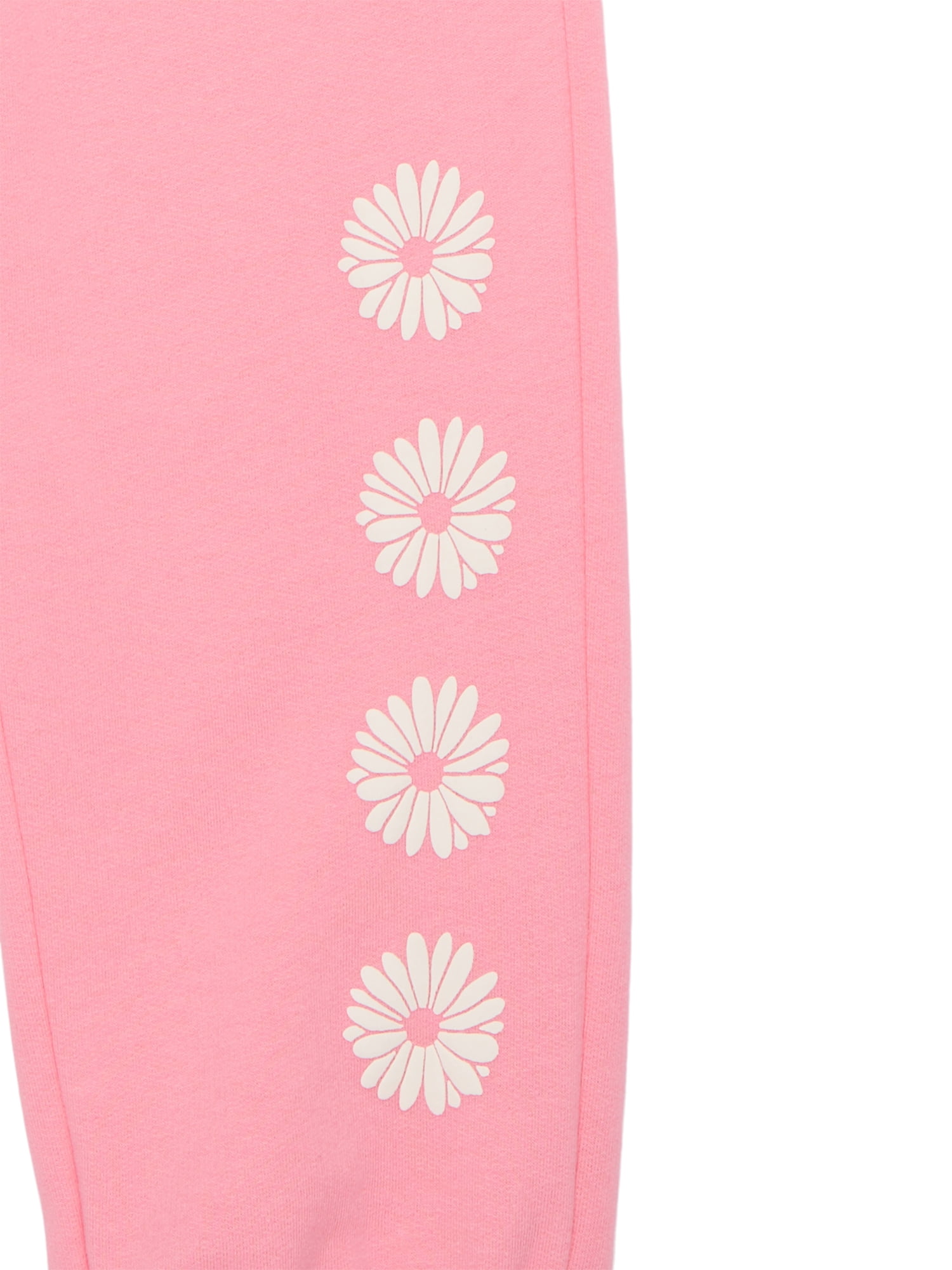 Wonder Nation Little Girls Fleece Jogger Pants, Sizes 4-10