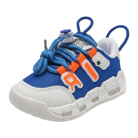 eileial Kids Fashion Sneaker Kids Sports Running Walking Shoes for Toddler/Little Kid/Big Kid Blue 4-4.5 Years