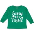 thumbnail image 3 of Inktastic Saint Patrick's Day Sassy Lil' Lassie with Shamrocks Boys or Girls Long Sleeve Toddler T-Shirt, 3 of 5