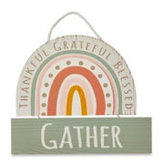 Way to Celebrate Harvest 10-inch Wood Wall Hanging Dcor, Gather