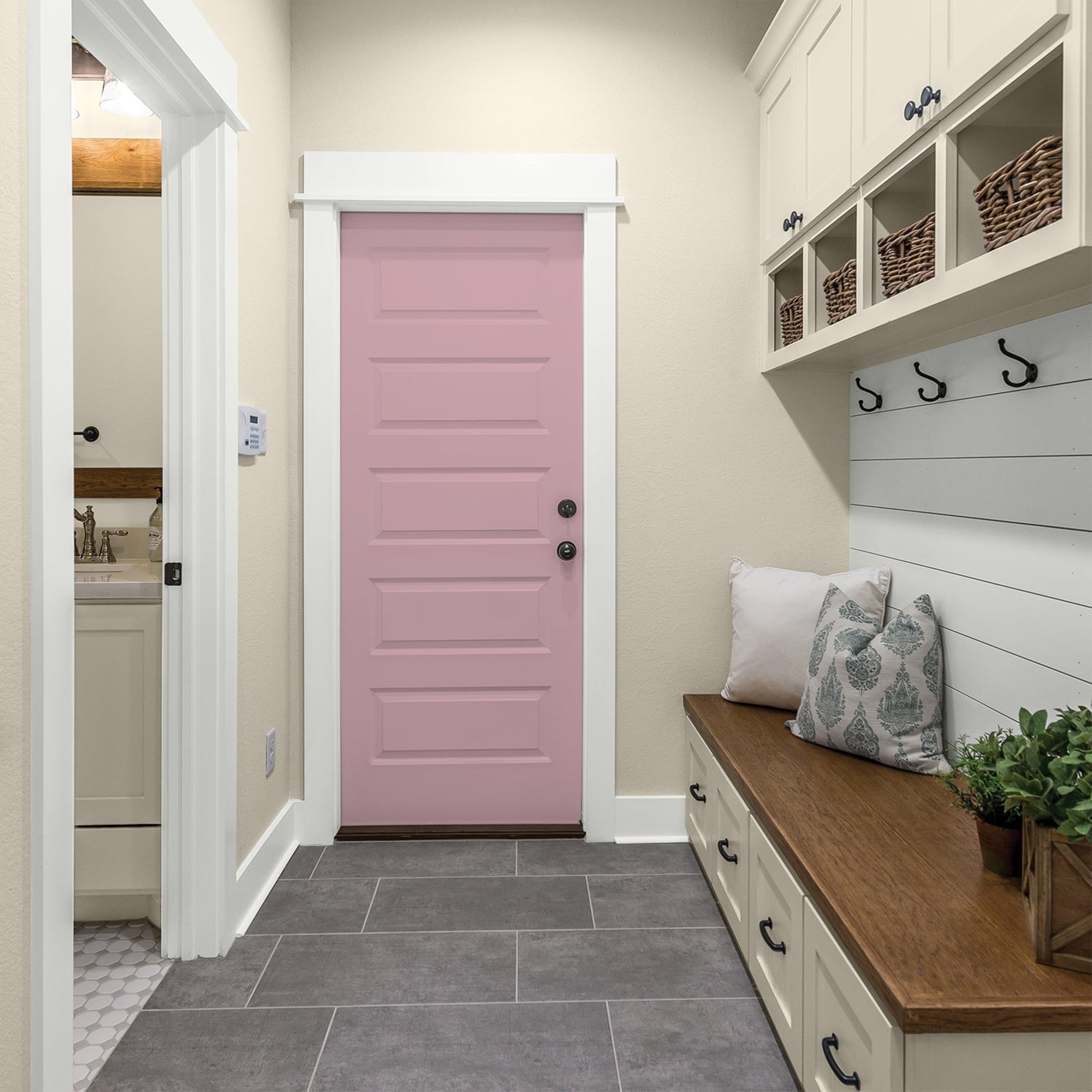 Glidden One Coat Lighthearted Rose / Purple Semi-Gloss Interior Paint with Primer, 1 Quart