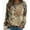 8-Brown, variant on Floral Print Women Sweatshirts Color Block Long Sleeve Crew Neck Casual Pullover Tops