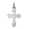 thumbnail image 4 of Finest Gold 14K White Gold Textured & Polished Fleur de lis Cross Pendant, 4 of 4