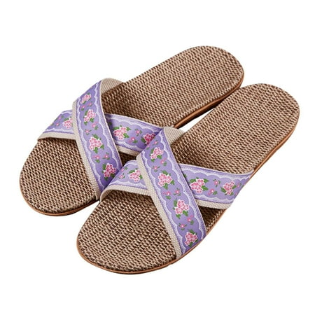 

LEEy-World Women S Slippers Fashion Four Seasons Women Slippers Flat Bottom Thick Bottom Non Slip Comfortable Indoor Slippers for Women Summer