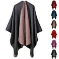 thumbnail image 2 of MSJUHEG Kimonos,Poncho Sweater Women,Cape Coat,Shawl Wraps,Wrap Cardigan,Shawl Wrap Ponchos Cape Cardigan Sweater Open Front for Coffee 1 One Size, 2 of 3
