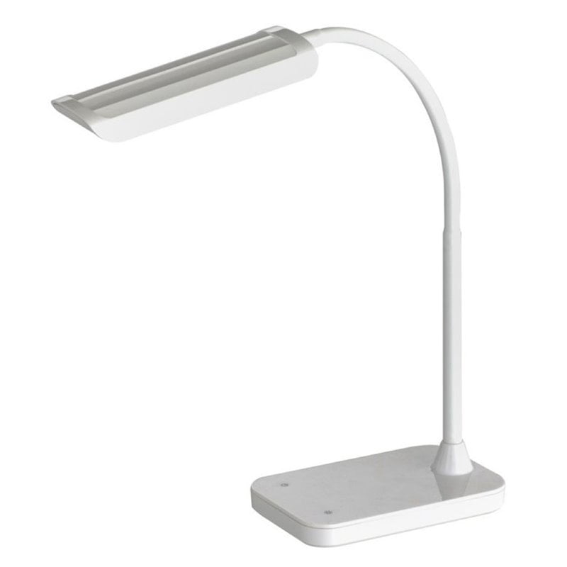 Safco Vamp Led Desk Lamp With Usb Charging Port In White