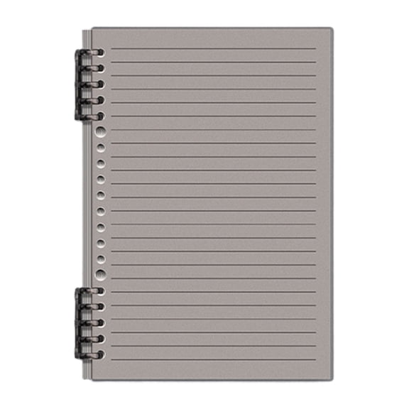 Jubipavy A5 8.39"×5.71" Transparent Disc-Bound Notebook, Refillable Loose-Leaf Notebook with Lined Pages, 2 Color Options