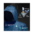 thumbnail image 3 of Men's Packable Rain Jacket Windbreaker Waterproof Lightweight Rain Coat with Hood for Golf Cycling Hiking Blue M, 3 of 7