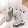 thumbnail image 5 of Dream Pairs Kids Boys & Girls Winter Mid Calf Knee High Waterproof Winter Outdoor Snow Boots Nordic Grey Size 6, 5 of 5