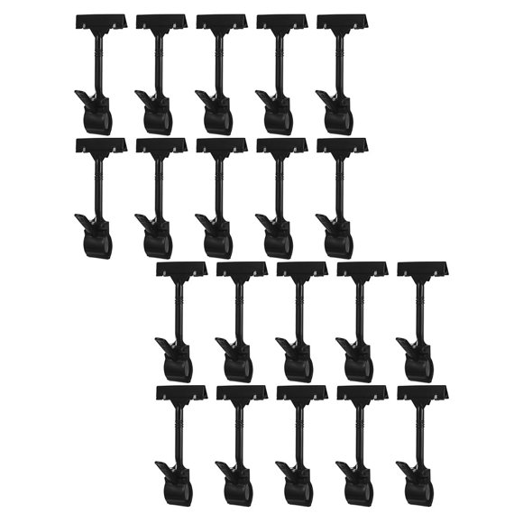 SWETRACE 21Ud Soporte Para Etiquetas De Precio Plástico Negro Clip Rotativo Para Tienda Y Supermercado