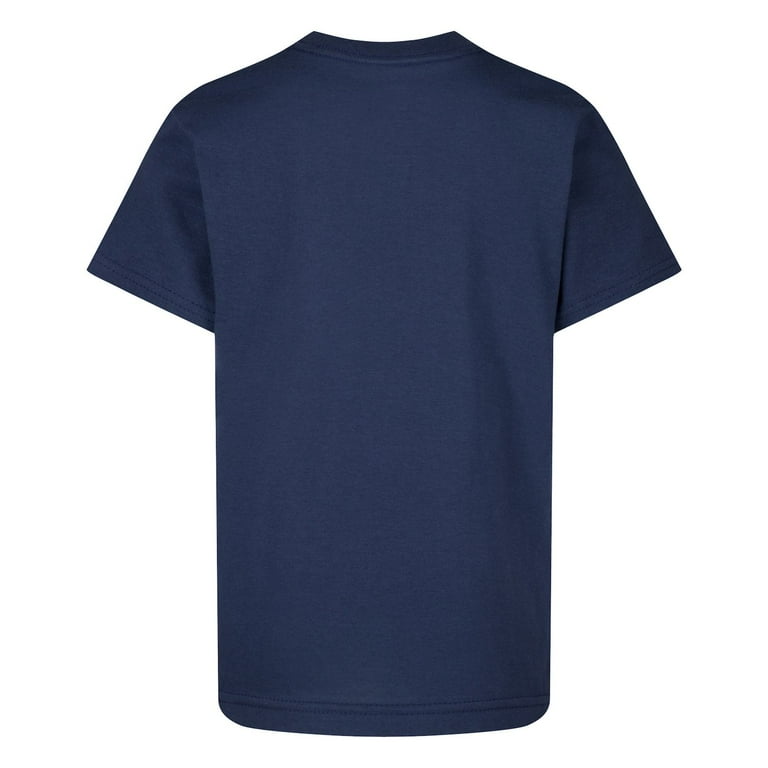 Kids 4-7 Nike Embroidered Logo Futura T-shirt Color: Midnight Navy