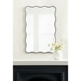 thumbnail image 3 of Kate and Laurel Viona Modern Scalloped Rectangle Mirror, 24 x 36, Navy Blue, Decorative Bathroom Mirror for Over Sink with Unique Rippled Edge for Wavy Wall Decor Accent, 3 of 9
