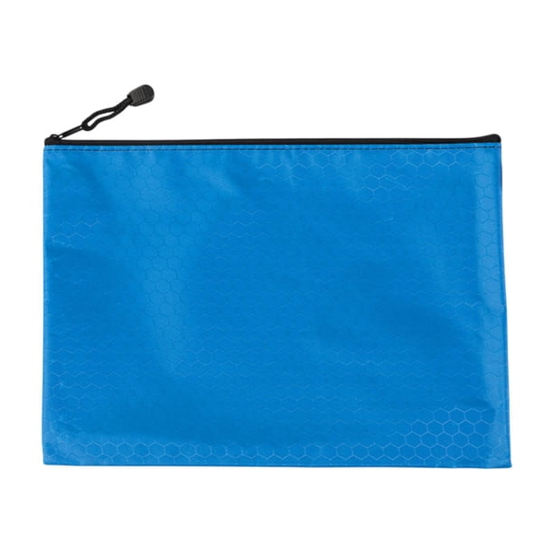 Bolsa de cremallera B5 Portable Multifuncional Imploude Cosméticos Gadgets Bolsa de archivo Azul