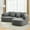grey, variant on 106" Curved Sectional Sofa with Throw Pillows, 4 Seater Luxury Chenille Cloud Modular Couch with Deep Seat,Boneless Compression Sofa