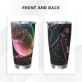 thumbnail image 3 of Daiia Bird5 Printed 20oz Insulated Coffee Cup with Straw Topper, Fully Spill Proof Travel Coffee Mug, Stainless Steel Tumbler for Work Home Outdoor Car-Straw Three-piece Set, 3 of 8