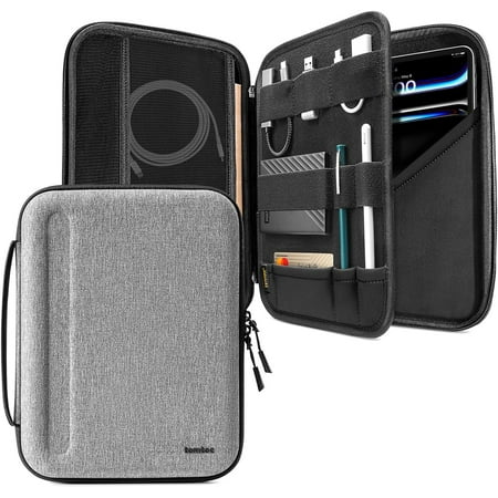 Portfolio Case for 11 Inch iPad Pro M4/M2/M1/iPad Air M3/M2/2025 iPad A16, 10.9-in iPad Air 5/iPad 10 Carrying Storage Sleeve Bag with Accessories Compartment