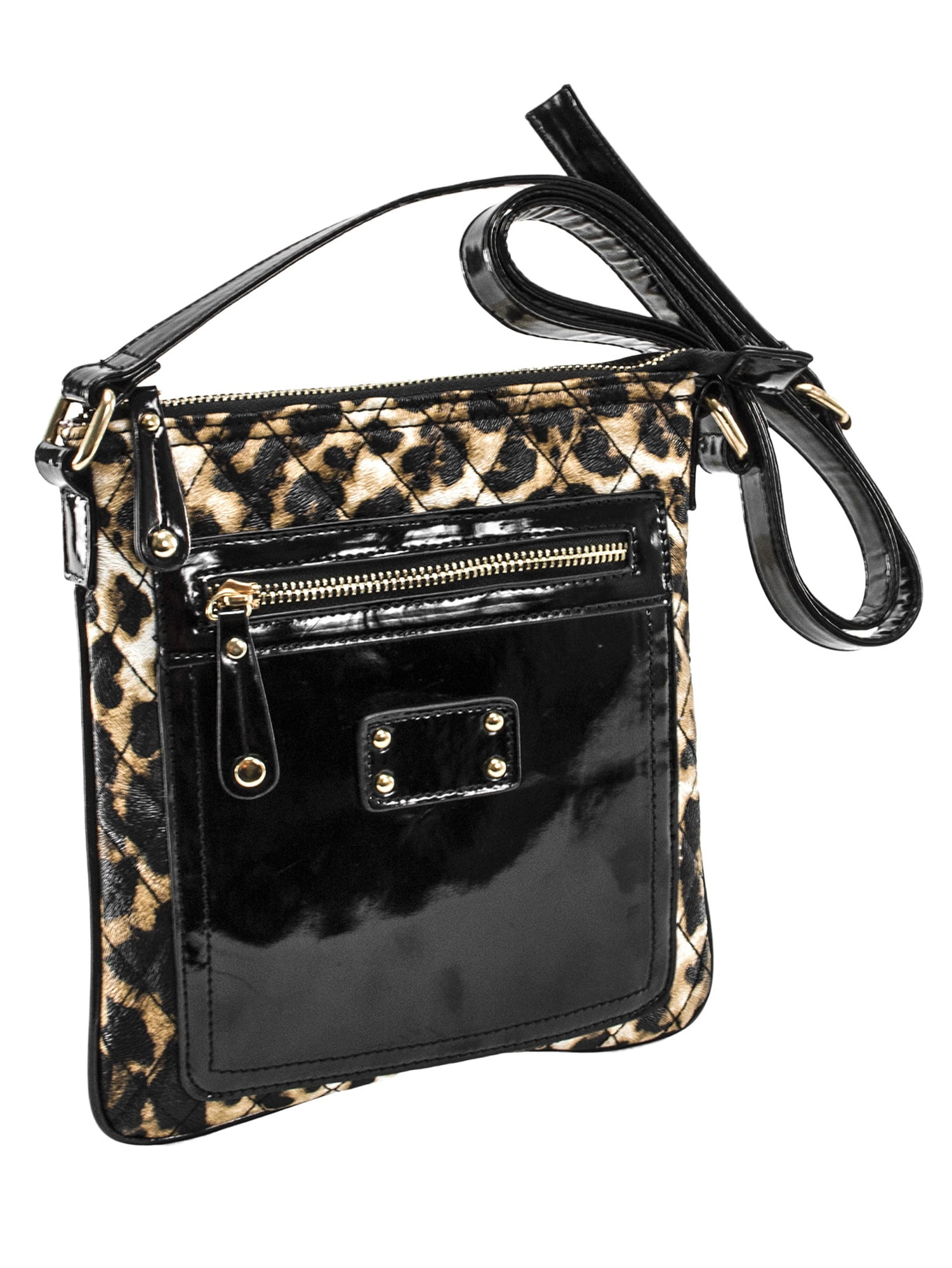 New Quilted Faux Leather Metallic Lion Decoration Ladies Shoulder Bag
