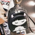 thumbnail image 1 of Small Black Backpack Mini Backpack Women pu Leather Shoulder, 1 of 1