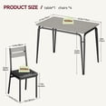 thumbnail image 3 of Cherish Compact Dining Table and Chairs for 4 - Modern Square Dinette Set Perfect for Apartment Living, 3 of 10