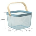 thumbnail image 5 of Metal Mesh Steel Basket Vegetables Organizer Square Wire Basket with Handle Storage Organizer, 5 of 5