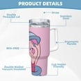 thumbnail image 6 of Piglet 40 OZ Ice Bully Cup with Handle Straw Lid, Double Wall Stainless Steel Insulated Coffee Cup Tumbler, Colorful Mug for Travel Gym Home Outdoor Activities, 6 of 8