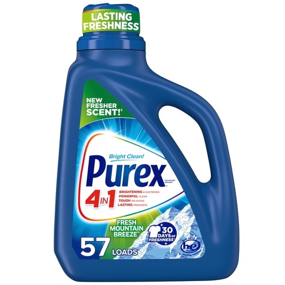 Purex Fresh Mountain Breeze Liquid Laundry Detergent, 75 fl oz, 57 Loads