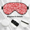 thumbnail image 4 of Naloa Red Hibiscus Flower Print Sleep Mask for Sleeper, Light Blocking Sleeping Eye Mask for Women Men, Eye Shade with Adjustable Strap for Travel, Nap,Meditation, 4 of 7