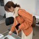 thumbnail image 2 of Abrigo de lana de cordero de invierno 2023 para mujer, estilo coreano, chaqueta cálida de terciopelo de manga larga, abrigo grueso de un solo pecho para mujer, 2 of 6