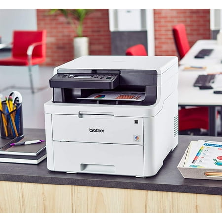 Brother HL-L3290CDW Compact Digital Color Printer Providing Laser Printer Quality Results with Convenient Flatbed Copy & Scan, Wireless Printing and Duplex Printing, Amazon Dash Replenishment (Best Quality Color Laser Printer 2019)