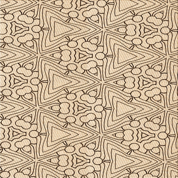 Ahgly Company Machine Washable Indoor Square Transitional Copper Brown Area Rugs, 4' Square