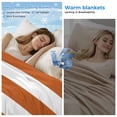 thumbnail image 2 of Orange Stripes Cooling Blanket, Lightweight Breathable Summer Throw Blanket with Double Sided Cold Effect, Simple Orange White Texture Picnic Beach Blankets Bed Sheet for Hot Sleepers 40"x60", 2 of 8
