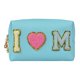 thumbnail image 1 of Bolsa de cosméticos con letras de piel sintética, impermeable, bolsa de artículos de tocador, bolsa de maquillaje portátil para mujeres y niñas, 1 of 5