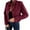Wine, variant on WTOBBY Women's Fashion Solid Color Tops Long Sleeve Jacket Zipper Coat, Versatile and Lightweight Outerwear for Everyday Fashion and Comfort,Black L