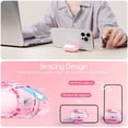 thumbnail image 3 of Funda transparente rosa de TPU con cierre de seguridad para AirPods 4 Skyconser, 3 of 8