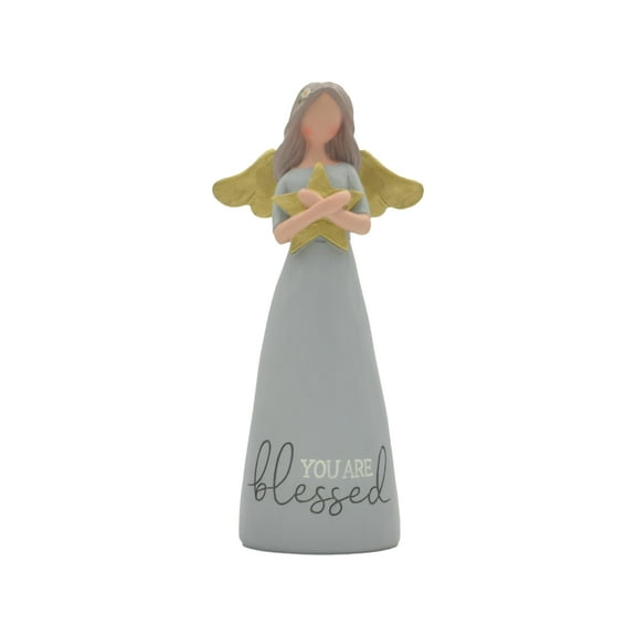 You are Blessed Star Lilac Purple 6 inch Resin Stone Collectible Angel Figurine