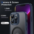 thumbnail image 6 of JETech Magnetic Case for iPhone 13 Pro Max 6.7-Inch, Compatible with MagSafe, Translucent Matte Back Camera Lens Full Protection Slim Shockproof Phone Cover (Navy), 6 of 6