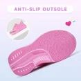 thumbnail image 6 of FUNCOO PLUS Kids Athletic Sneakers Girls Lace Up Walking Shoes Toddler Glitter Breathable Outdoor Running Shoe, Dessert, Size 13, 6 of 8