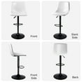 thumbnail image 2 of Waleaf Modern Bar Stools Set of 4, PU Leather Height Adjustable Swivel Barstools with Back, 2 of 7