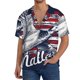 thumbnail image 1 of Fotbe Mallard Duck With American Flag Camisa Estampada de Manga Corta para Hombre, Casual de Verano, Estilo Playero, Sin Arrugas-X-Large, 1 of 5