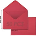 thumbnail image 2 of wqlpp-50 Pack Kraft Envelopes Self-Sealing, A7 Greeting Card Mailing Envelopes for Invitations Wedding Announcements Sage Red, 2 of 4